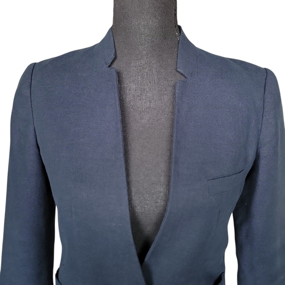 Banana Republic Navy Blue Blazer Women's Size 0 Petite - Picture 5 of 10